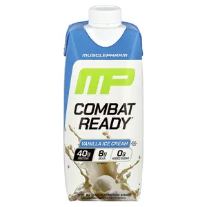 MusclePharm Combat Ready™ Protein Shake, Vanilla Ice Cream, 17 fl oz (500 ml)