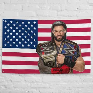 Roman Reigns Flag - WWE Superstar Wall Art - Wrestling Home Decor 40in*60in Tapestry
