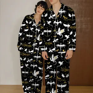 Fourth Wing Pajama Set, Romantasy Bookish Gift, Basgiath War College Pjs, Dragon Rider Sleepwear, Satin Loungewear, Dragon Book Lover Gift