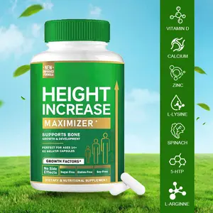 Growth Capsules to Grow Taller - Height Increase Maximizer with Calcium for Bone Strength -Natural Get Taller Supplement - Dietary Edible Healthcare Fitness
