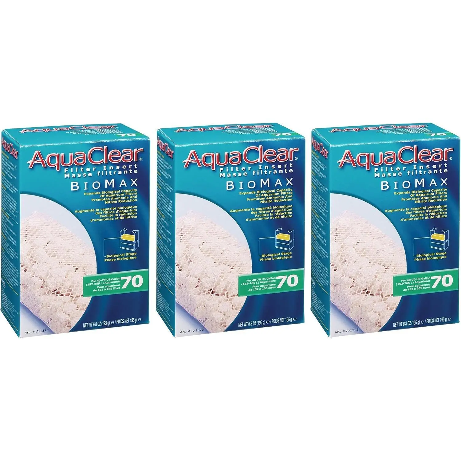 Fluval Aquaclear 70 Biomax (3 Pack)