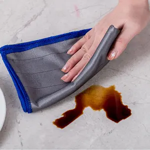 Carbon Fiber Cloth Microfiber Grid Cleaning Towel, Multi-Functional Glass Cleaner Car Window Polishing Auto Detailing No-Fuzz Dryer Plate Kitchen Bathroom Magic Cloth