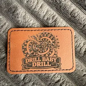 Drill Baby Drill Hat Patches, Durable Embroidered Iron-On Patches for Hats, Bags, Jackets