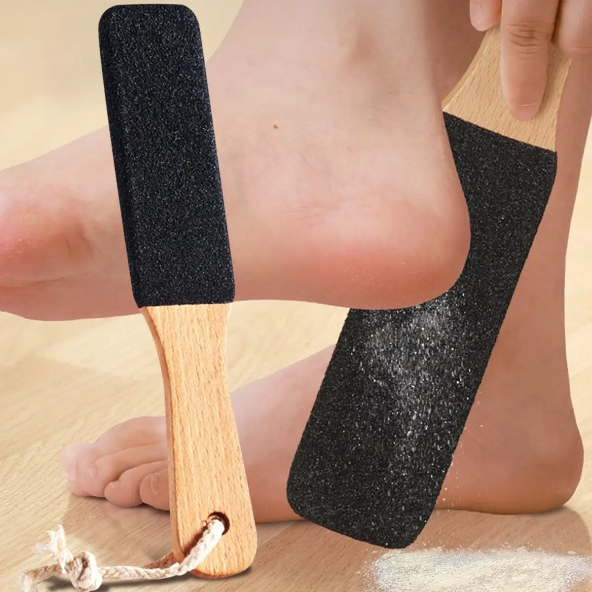 Professional Foot File Tool, Callus Remover For Feet, Wooden Pedicure Grinder, Dead Skin Removal, Foot Care, Foot Care Product, Foot Exfoliator, Foot Polisher, Foot Scraper For Dead Skin