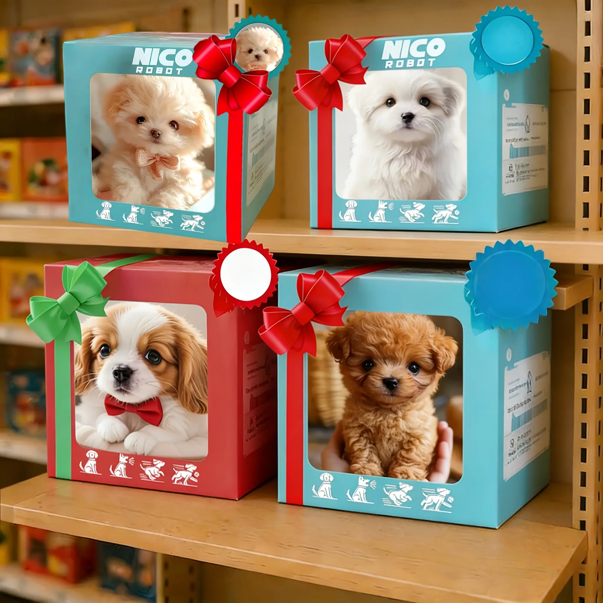 2pcs Intelligent Robotic Dog, Simulated Puppy Machine, Moves Like A Puppy, Intelligent Robotic Dog Can Walk, Bark, And Wag Its Tail, Comes With Dog Bones, Electronic Robotic Dog Toys, Teenage Dolls, Birthday Gifts, Day Gifts