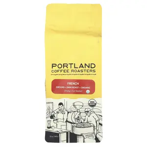 Portland Coffee Roasters Organic Coffee, Ground, Dark Roast, French, 12 oz (340 g)