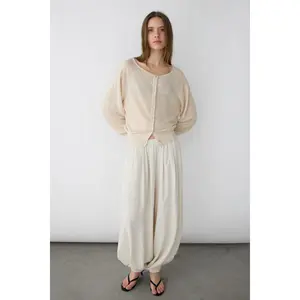 LINEN BLEND CARDIGAN