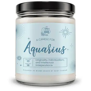 Aquarius Zodiac Candle