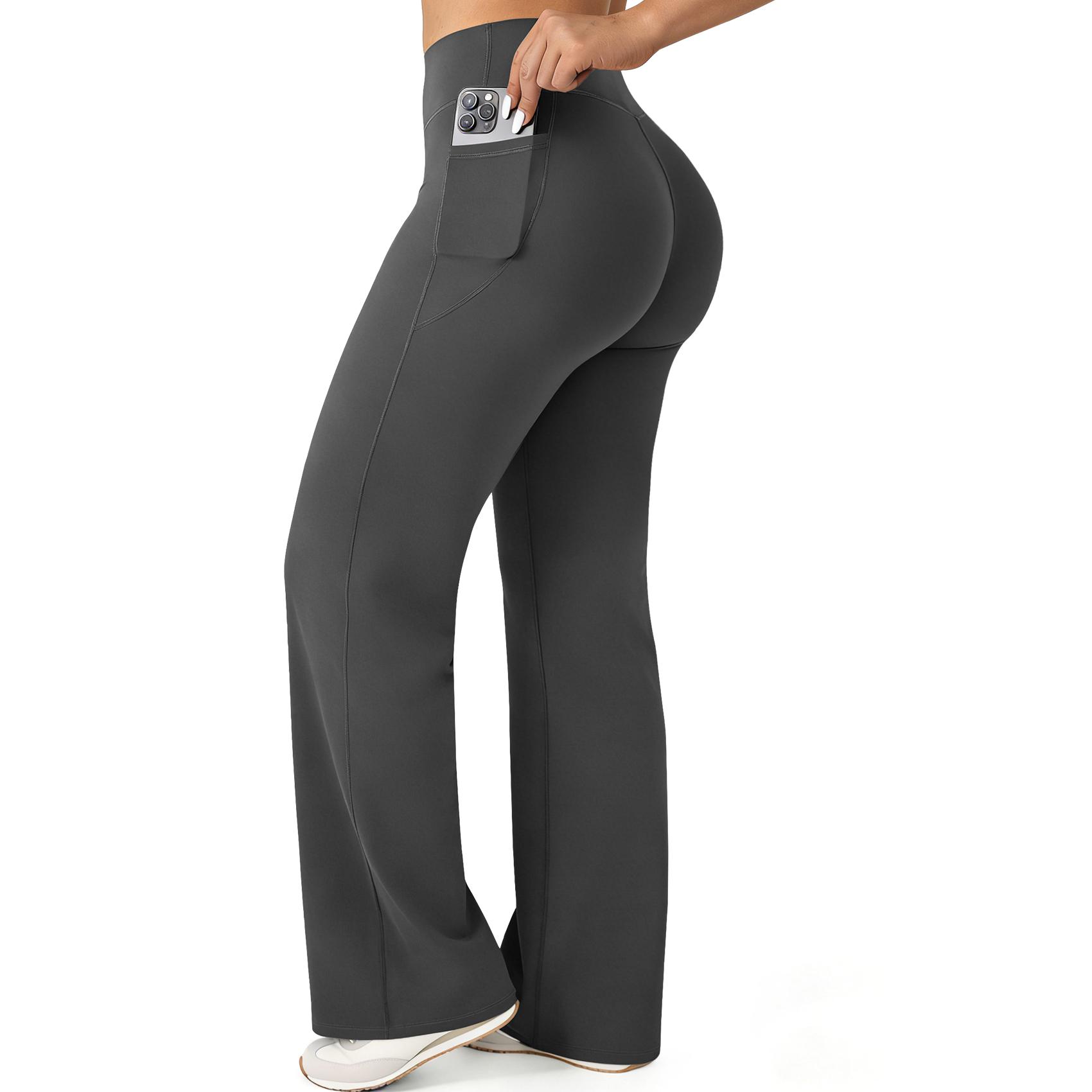 JGS1996 Women's High Waisted Straight Leg Yoga Pants - Casual Loose Outfit Lounge Pants Soft Stretchy Seamless Leggings Comfortable Flattering Activewear for Workout Gym Daily Wear