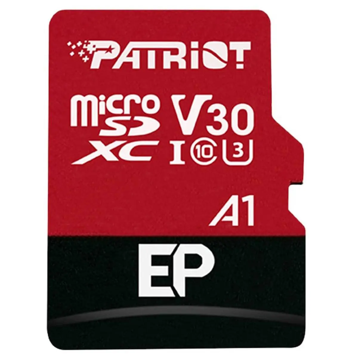 Patriot EP Series 128GB Micro SDXC V30 A1 UHS-I U3 4K UHD Memory Card with SD Adapter