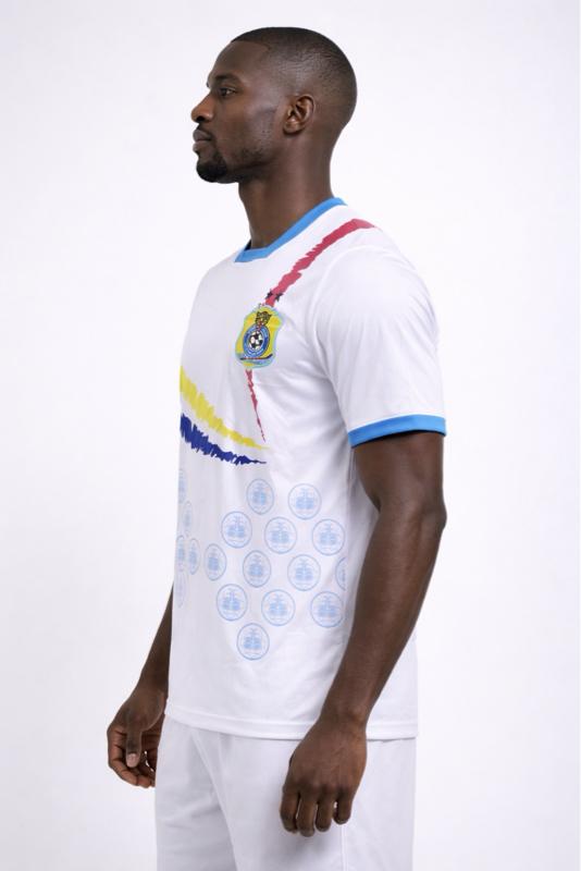 Congolese Jersey. DRC soccer jersey. RDC. Leopards Congo shirt vareuse congolais football. Previous season . Clearance item . Priced cheap $29.99. WHITE. Size Medium/Large