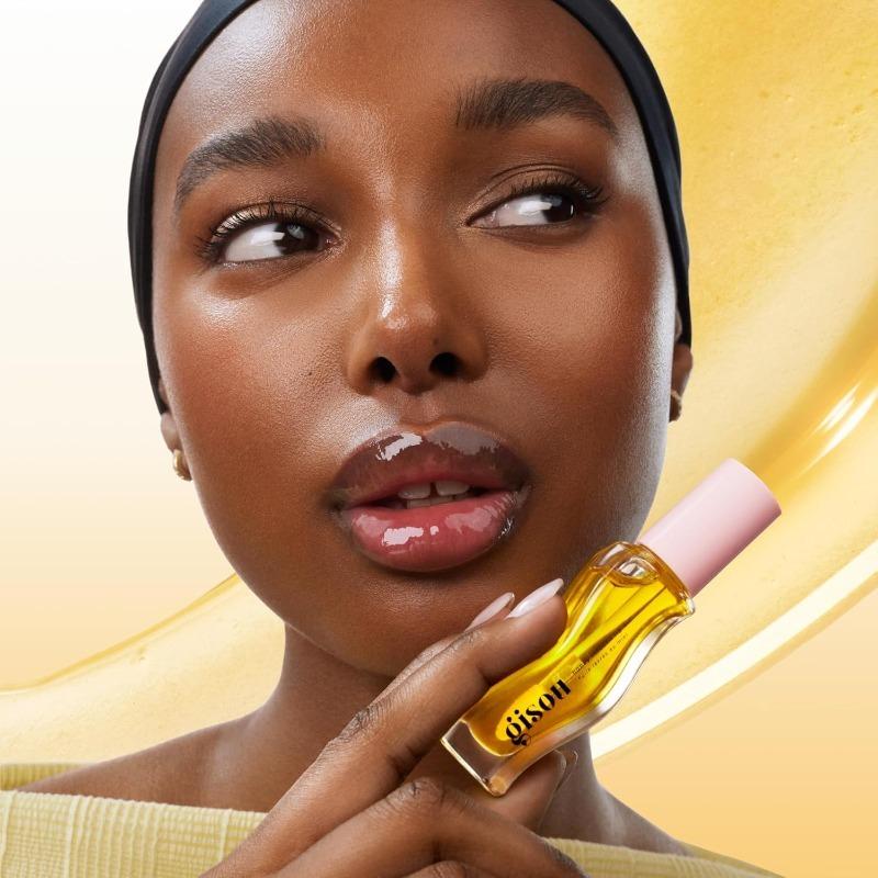 Gisou Honey Infused Hydrating Lip Oil, Nourishing Lip Moisturizer for Dry Lips, High Shine, Smooth Finish