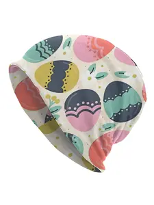 Fashionable Bonnets Featuring a Warm And Soft Design with an Easter Egg Pattern Perfect for Sports Embroidery Cap