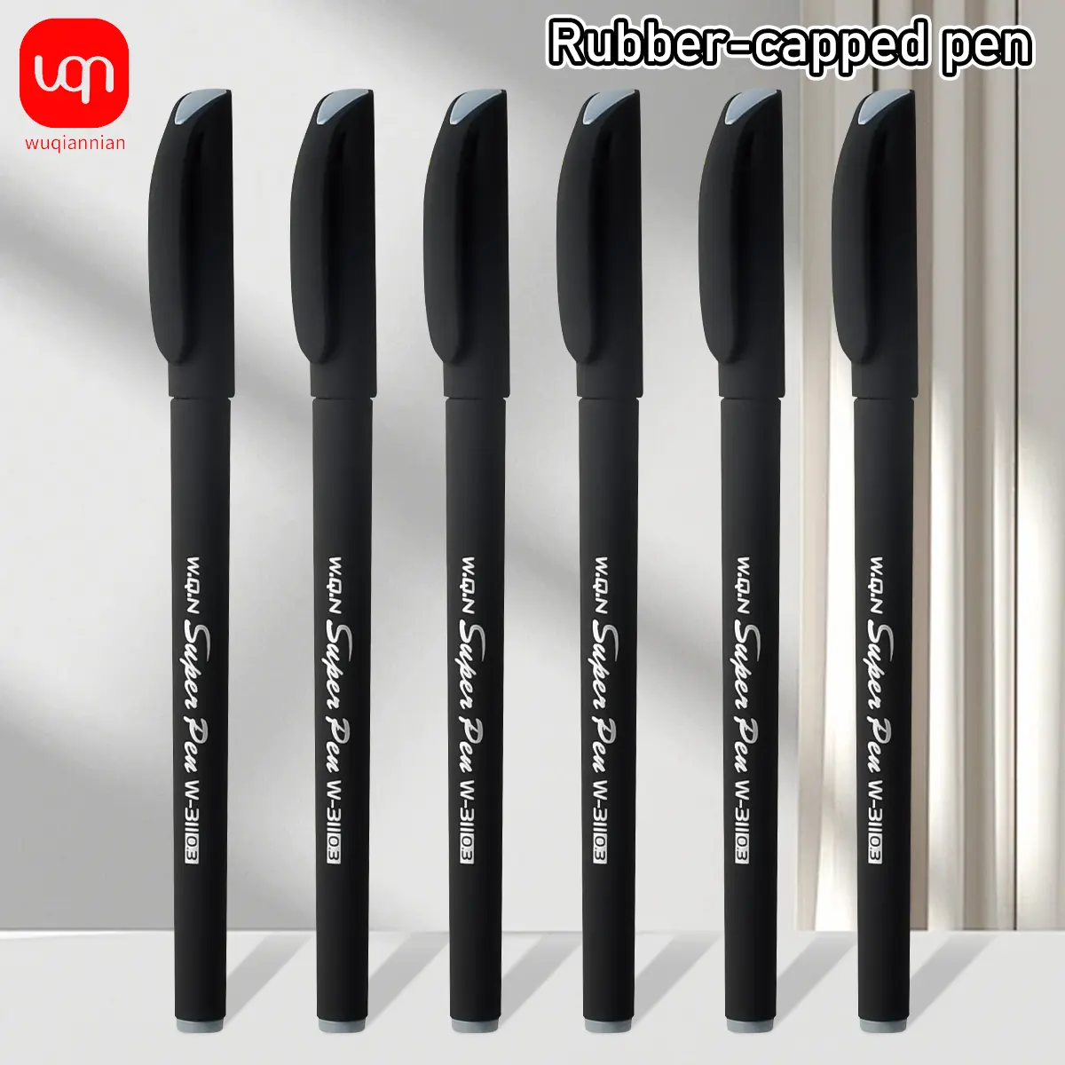 6/12pcs black half needle tube gel pen Set 0.3mm ultra-fine nib strokes fine writing smoothly, suitable for study, office signing, back-to-school season Writing Stationery Fine Point Pens