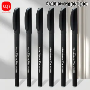 6/12pcs black half needle tube gel pen 0.3mm ultra-fine nib strokes fine writing smoothly, suitable for study, office signing, back-to-school season Writing Stationery