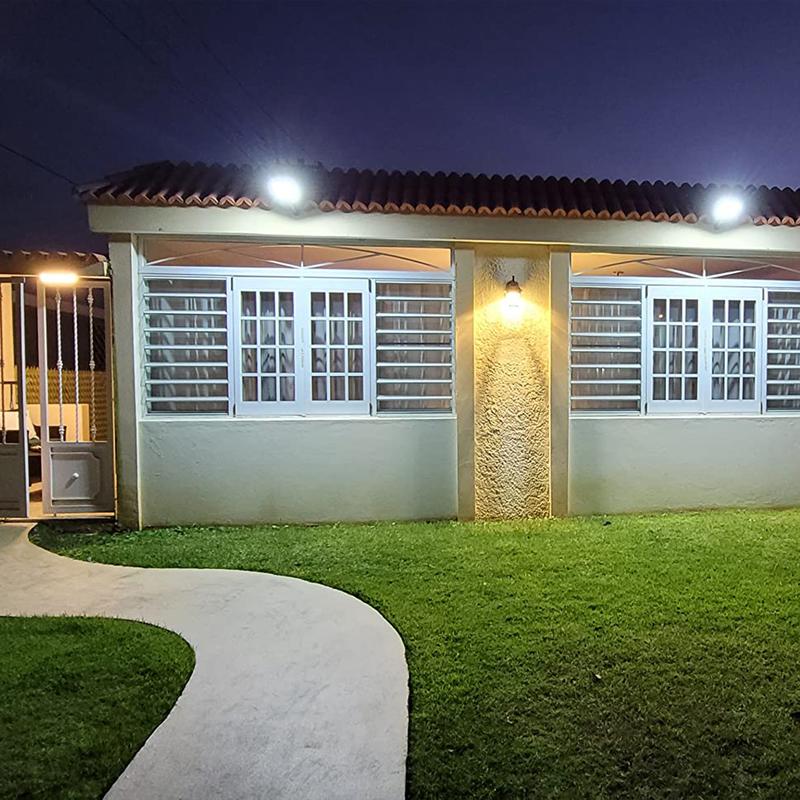 2-Pack Pro Large Solar Street Lights Outdoor IP67 Waterproof with Motion Sensor & 3 Lighting Modes for Yard Driveway Parking