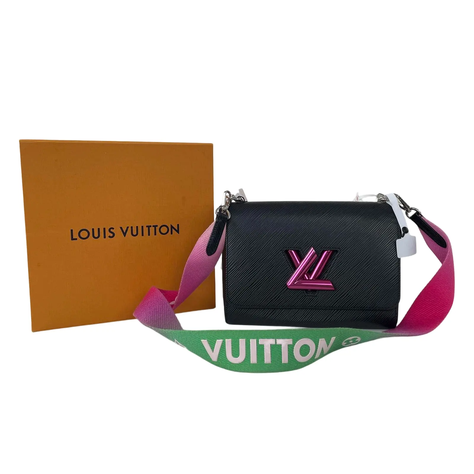 Pre-owned Louis Vuitton leather Crossbody Bags Twist MM (Epi Gradient Strap Limited Edition)++charm++