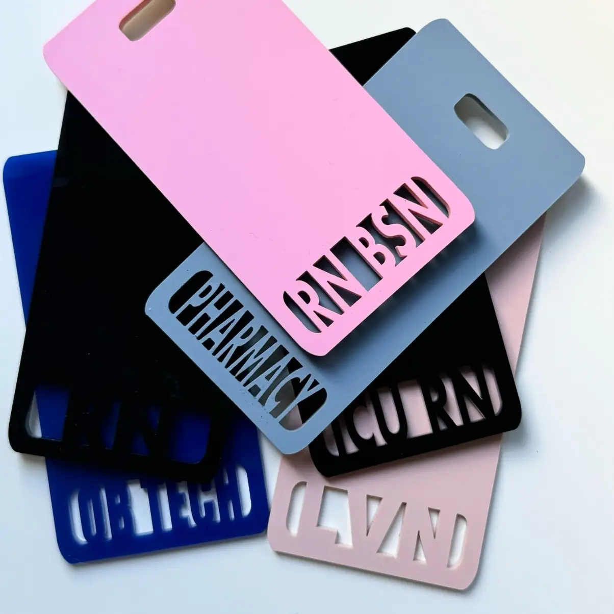 Custom VERTICAL Badge Buddy - ID Accessories custom work nurse idbadge card teacher lanyard nametag