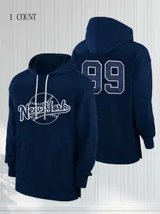 Mens Casual Knit Embroiderey Hooded Collar Drawstring Hoodies Pullover Sweatshirts Casual Long Sleeve Shirts