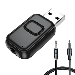 5.4 Bluetooth-compatible Audio Adapter, Mini Wireless Receiver and Transmitter, Portable Stereo Sound Converter, Supports 3.5mm Headphones, Car Connection