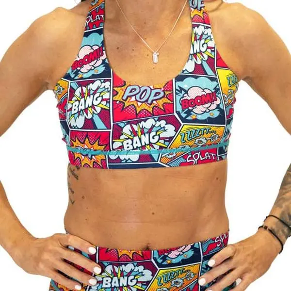CONSTANTLY VARIED GEAR Women's Knockout Medium Impact Hold Sports Bra - Butterfly Back Design, Soft Comfy Material, Removable Padding, Machine Washable, Dry Fit Active, Quick Dry, Workout Clothes Women, Ideal for Gym & Leggings Outfits