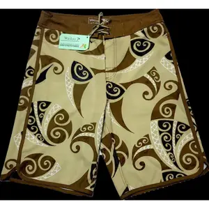 Wailoa Brown Tribal Board Shorts