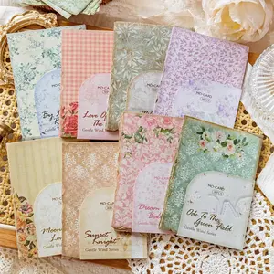 240 Sheets  Floral Scrapbook Textured Paper Set - 8 Pack Handcrafted Paper with Burnt  Edges for DIY Scrapbooking Planner  Junk Journal Collage Background 3.9x5.5 Inch