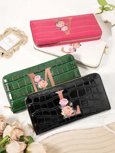 Women's Elegant Floral Embossed Long Wallet, Fashionable Multi Card Slot Wallet with Tassel Decoration, Casual Versatile Zipper Wallet for Outdoor, Travel & Back to School