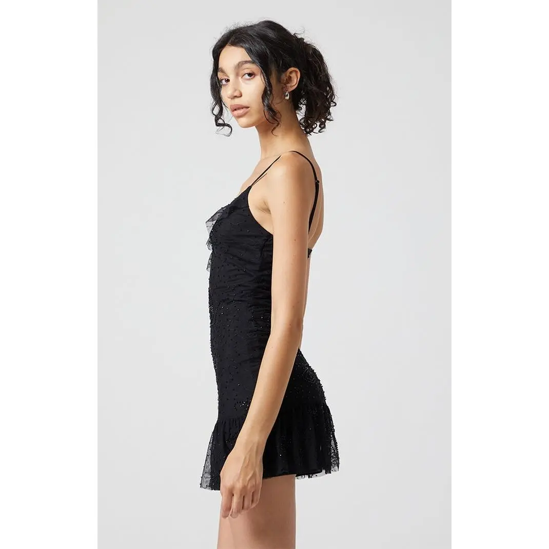 beverly and beck yareli beaded mini dress Beverly and Beck Women's Yareli Beaded Mini Dress