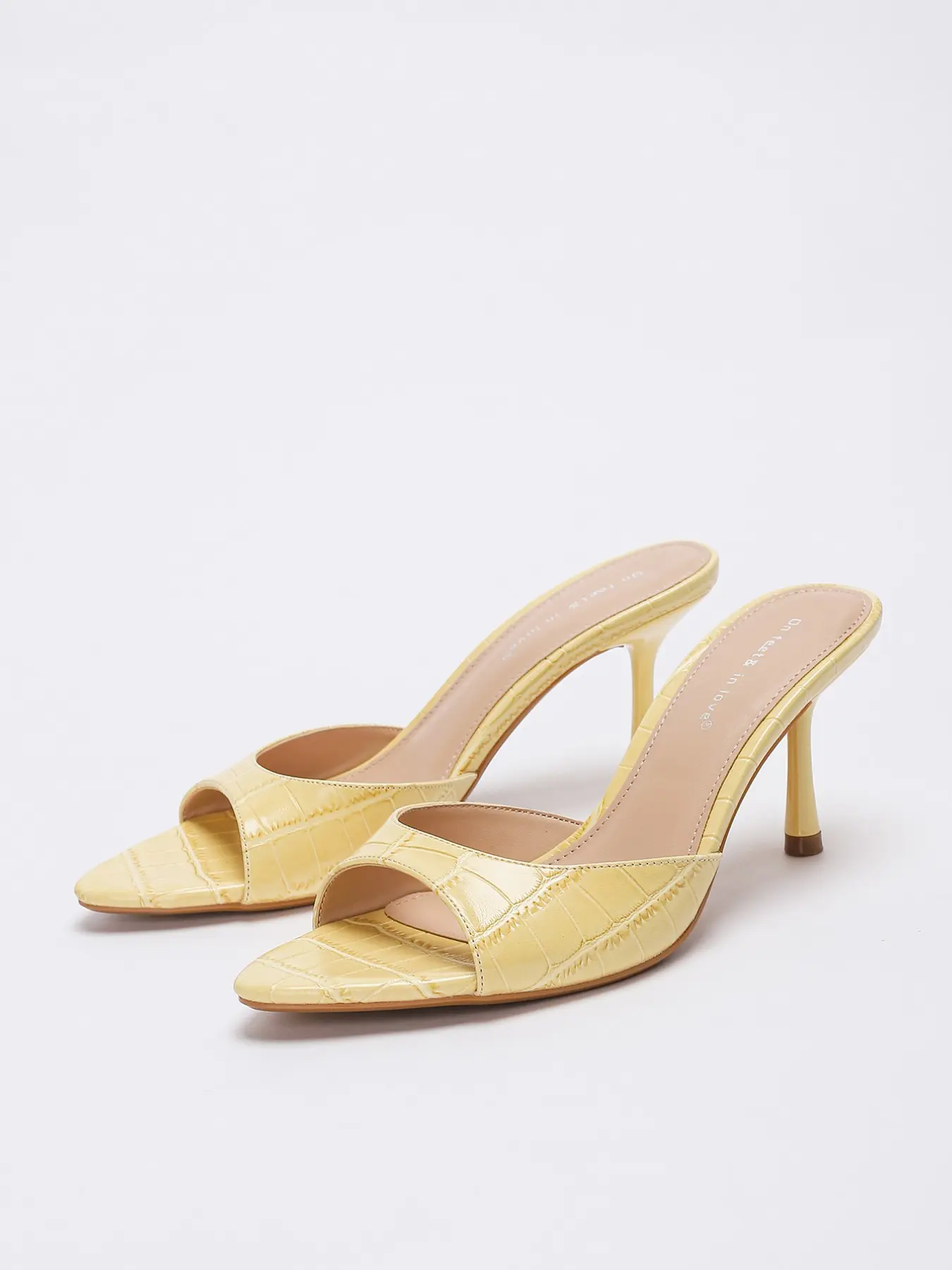 Women's High Heel Sandals, Open Toe Design, French Style Pointed Toe, Candy Color Slip-On Shoes, Perfect for Summer, Elegant Heeled Sandals