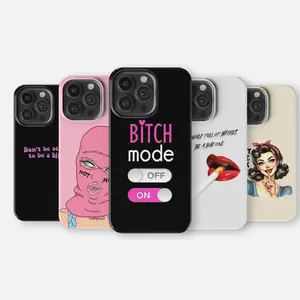 Bitch Funny Girly Meme Phone Case, Humorous Trendy Protective Cover For iPhone 11-17 Pro Max/Plus & Samsung Galaxy S23-S25