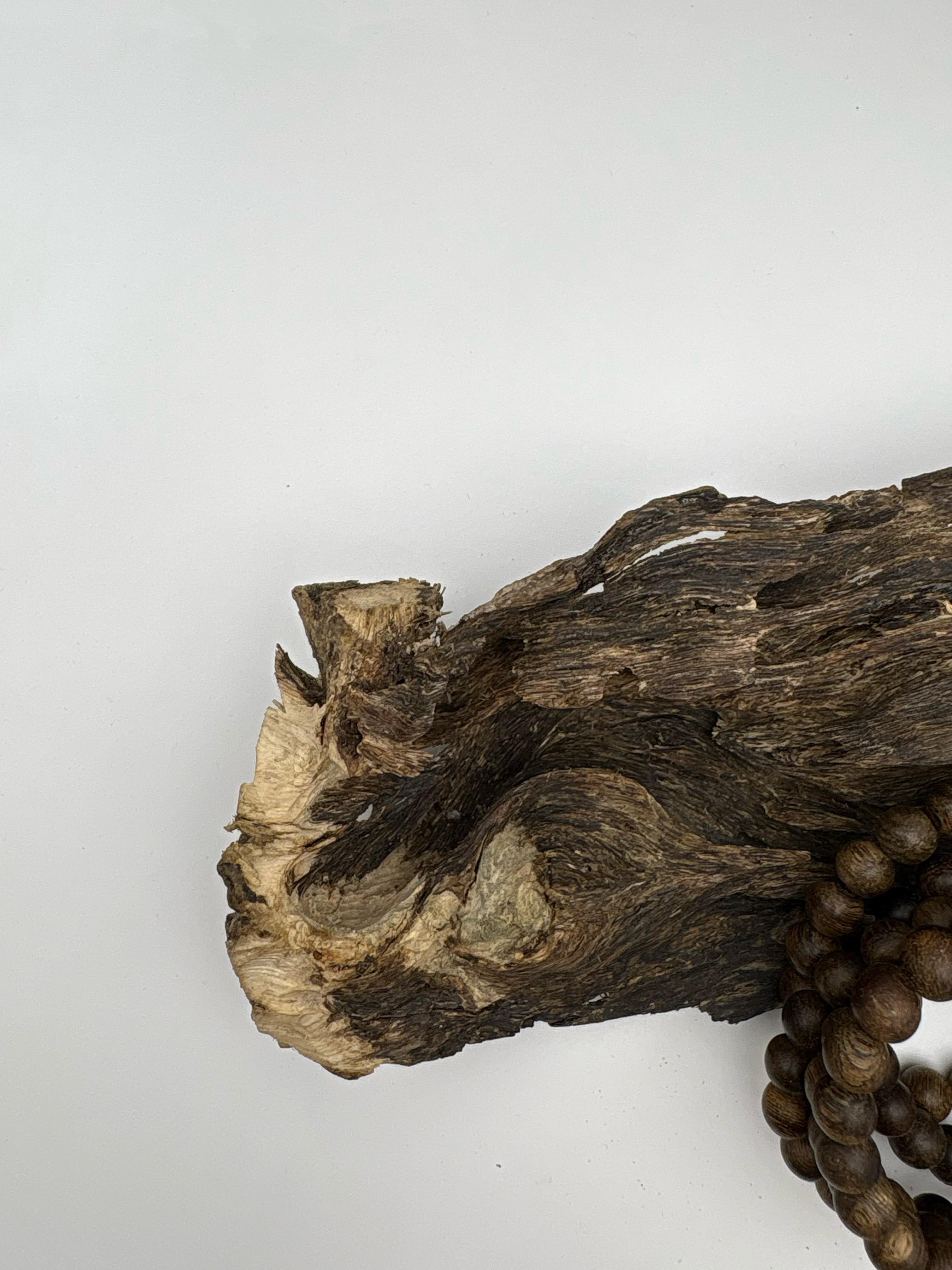 Shine You  Wild Agarwood Bracelet, Brunei Soft Silk Agarwood ，Submerged-level, Single Bead Diameter 0.86cm ~ 21 Beads ~ 8.27g, Rich in Oil