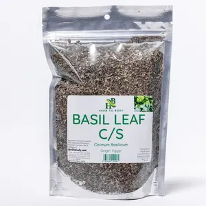 Herb To Body Basil Leaf C/S | Cut & Sifted | Ocimum basilicum | Wildcrafted | 4oz Flavor Spice