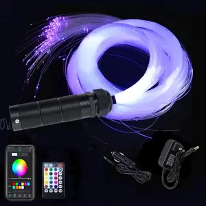 AZIMOM 6W Bluetooth/APP Control RGBW Fiber Optic Lights Star Ceiling Kit with Remote