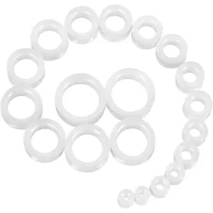 20pcs Tunnels Kit 2g-1" Silicone Ear Skin Gauges Plugs Ear Expander Stretching Set