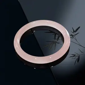 Pink Jade Bangle Bracelet for Women – Elegant Versatile Jewelry Gift for Girlfriend & Mother, Summer Beach Fashion Accessory