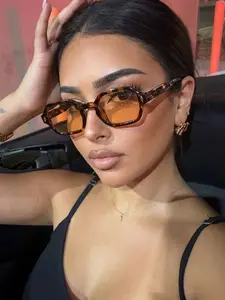 New Rectangular Fashion Glasses, Classic Versatile High-End Style, Unisex Party Dance Daily Casual Wear Decorative Eyewear, Rectangle Classic Sunglasses
