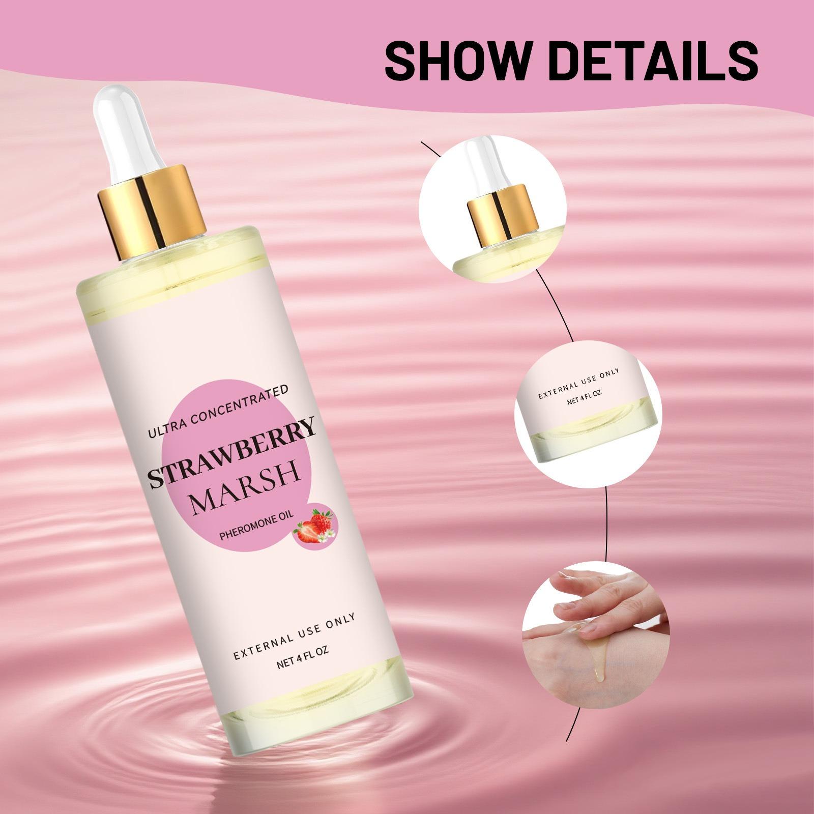 Strawberry Marshmallow Perfume Oil 120ml Floral Fragrance Natural Light Scent Long Lasting Women's Perfume for Daily Use Aroma Enhancer - Facial