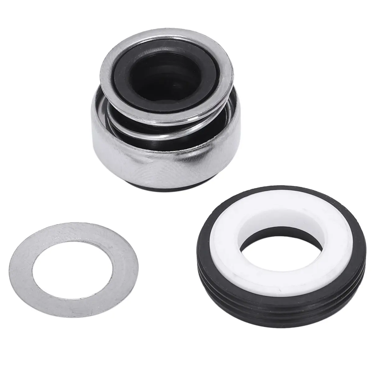 301-12 Mechanical Seal for Water Pumps, 12mm Single Coil Spring and Rubber Bellows Design, Durable 26x12mm Ceramic & Metal Part for Food Industry, Durability, Rubber/Metal/Ceramic, Pump Sealing, Coil Spring Type, Food And Beverage Processing, Rubber Bello