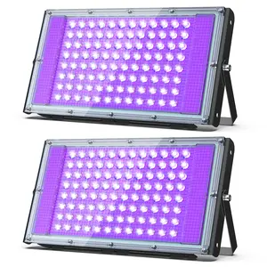 100W LED Ultraviolet Black Light High-Powered UV Spotlight 395nm Lamp for Christmas Halloween Glow Party Easy Setup Versatile Use