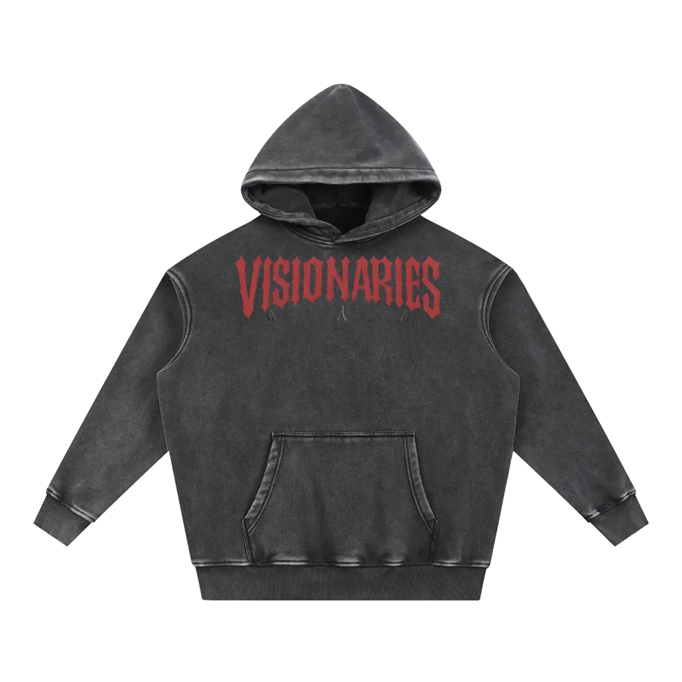 Snow Wash Skulls 💀 & 🌹  Fleece Oversize Hoodie