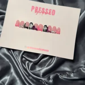 PressedLuxePinkNoir by Akosua | Bold Collection nails
