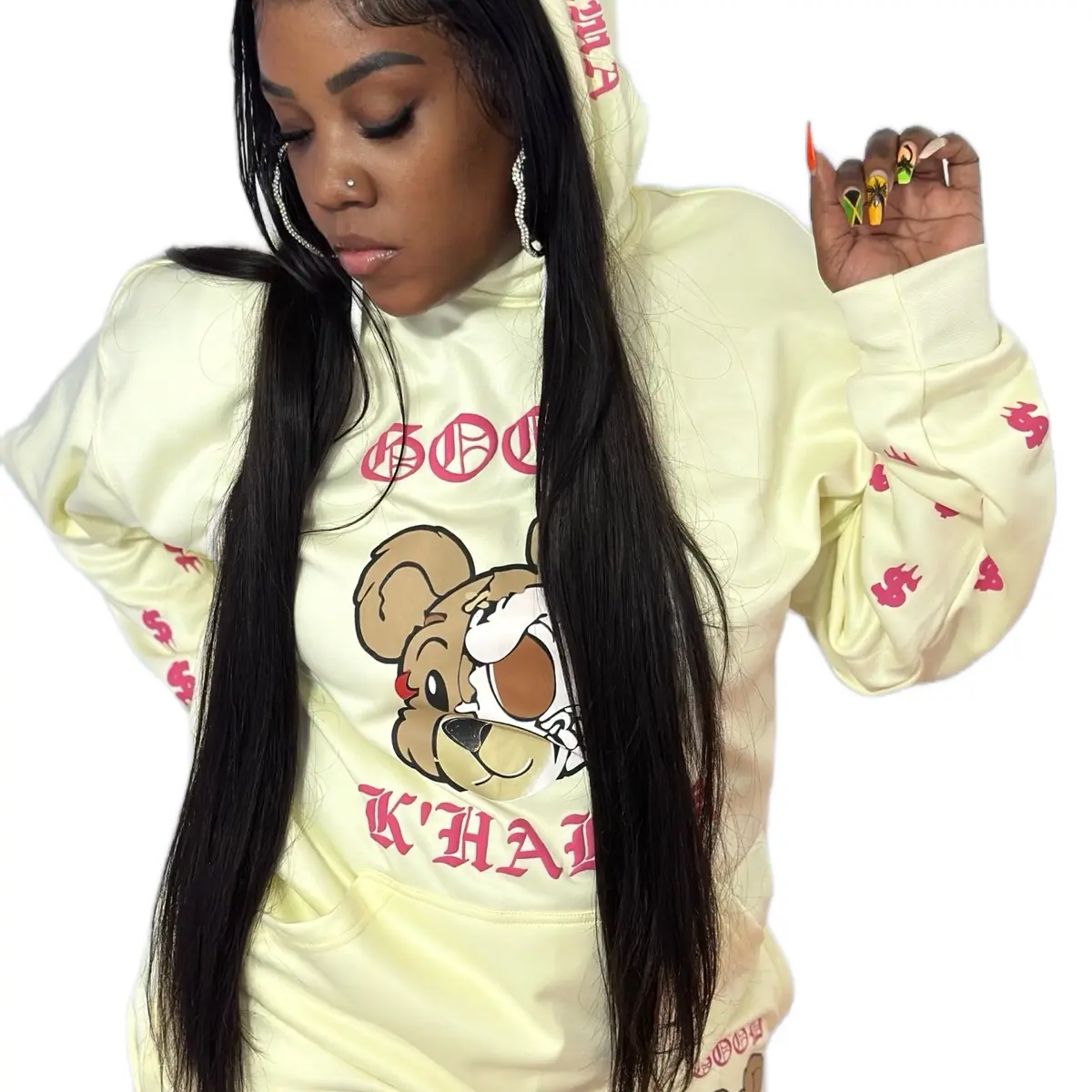 K’harma Cream Jogging Suit