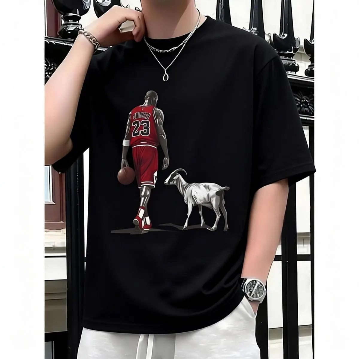 Legendary Basketball Player Graphic T-Shirt for Fans, Unisex Heavy Cotton Tee with a Relaxed Fit, Casual Fashion Streetwear Top