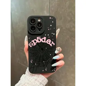 Spiderweb, Stars Print Pattern Phone Case Compatible With IPhone 16 Pro Max, 14, 13, 12, 11 Pro Max, XS Max, X, XR, 8, 7, 6S, Plus, Mini, And Galaxy A13 4G, S21 FE 5G, A15, A21S, A34, A12, A50, S21, A71 And More, Shockproof