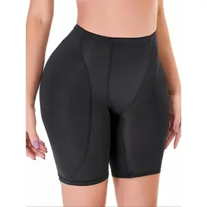 Women's Plain High Waist Padded Shapewear Shorts, Casual Tummy Control Butt Lift Shaper, Ladies Shapewear Bottoms for? All Seasons