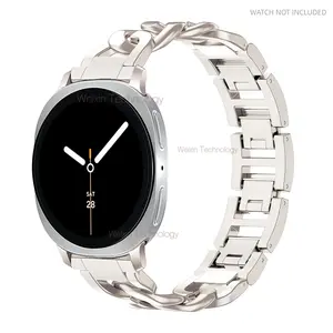 Fashion Metal Band Compatible with Samsung Galaxy Watch 8, Classic Chain Bracelet for Women, Cuban Link Metal Strap, Watch Straps, Smart Watch Accessories, Fits Galaxy Watch 8