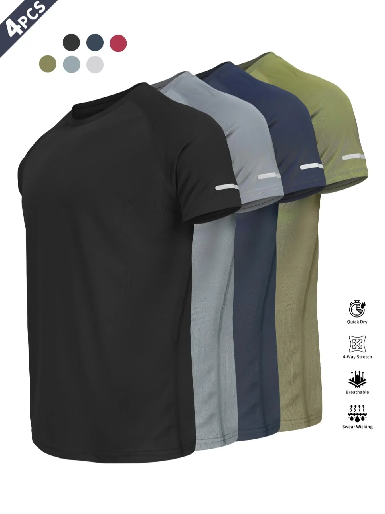Black-Grey-Blue-Green