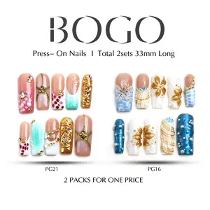 Press-On Nails square shape collection | polka dot,Y2K,Reusable, Long-Lasting, Salon-Perfect Finish，3D Gel fake nails acrylic press nails Size Guide