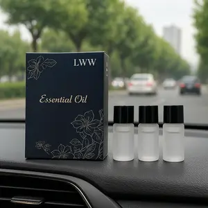LWW Car Diffuser Fragrance Refill 3 Bottles 10ml Each Long-lasting Scent Essential Oil Freshener Aroma Perfume for Car Diffusers